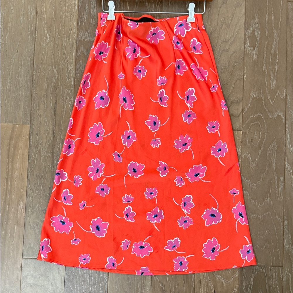 Sanctuary Red Floral A-Line Skirt